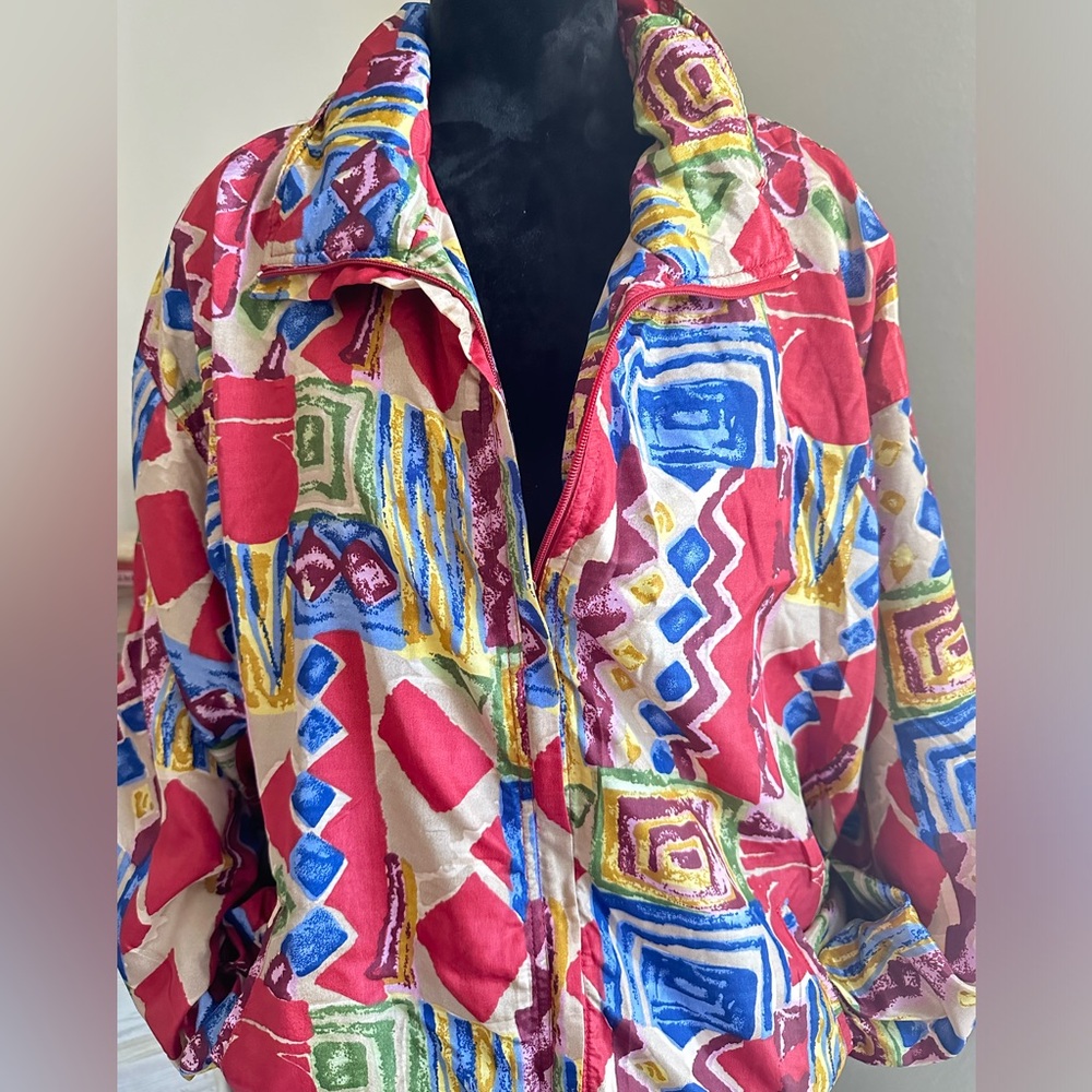 EVR 100% Polyester Fully Lined Multi color and Design Track Jacket size XL